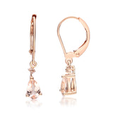 Jordyn 14K Rose Gold Pear-Cut Morganite Earring