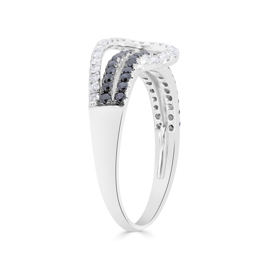 Josephine 10K White Gold Round-Cut White Diamond Ring