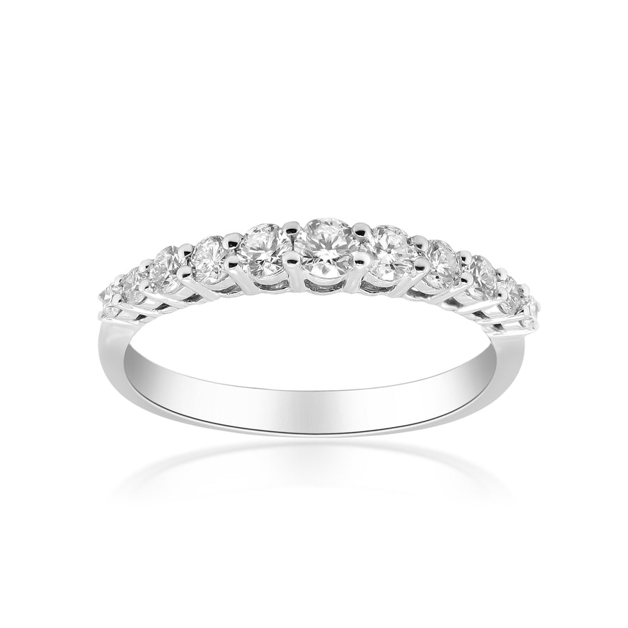 Romina 14K White Gold Round-Cut White Diamond Ring