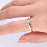 Gracelyn 10K Rose Gold Oval-Cut Madagascar Morganite Ring