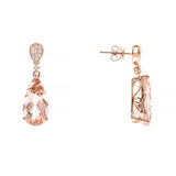 Karen 14K Rose Gold Pear-Cut Madagascar Morganite Earring