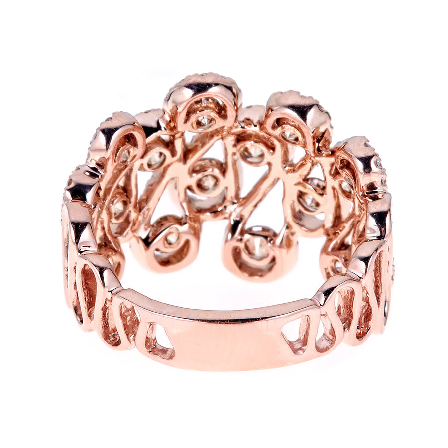 Adalynn 14K Rose Gold Round-Cut Brown Diamond Ring