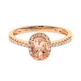Ezra 14K Rose Gold Oval-Cut Madagascar Morganite Ring