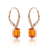 Clara 14K Rose Gold Oval-Cut Mexican Fire Opal Earring