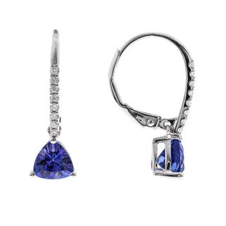 Sage 14K White Gold Trillion-Cut Tanzanite Earring