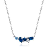 Celestial Cascade London & Swiss Blue Topaz Necklace