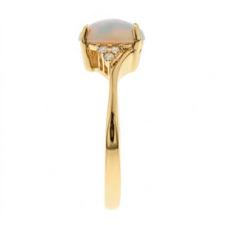 Maya 14K Yellow Gold Oval-Cut Ethiopian Opal Ring