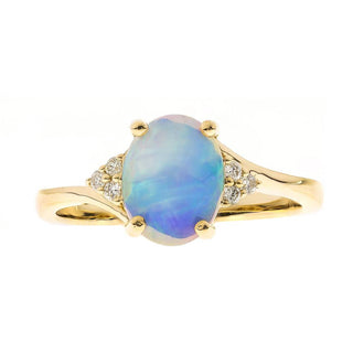 Maya 14K Yellow Gold Oval-Cut Ethiopian Opal Ring