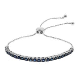 Adalynn 10K White Gold Round-Cut Blue Sapphire Bracelet
