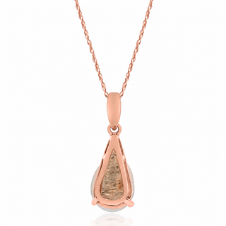 Lydia 10K Rose Gold Pear-Cut Opal Pendant