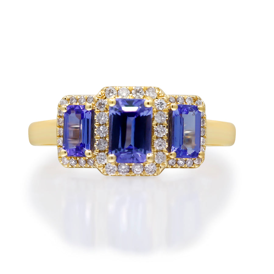 Sophia 14K Yellow Gold Emerald-Cut Tanzanian Tanzanite Ring