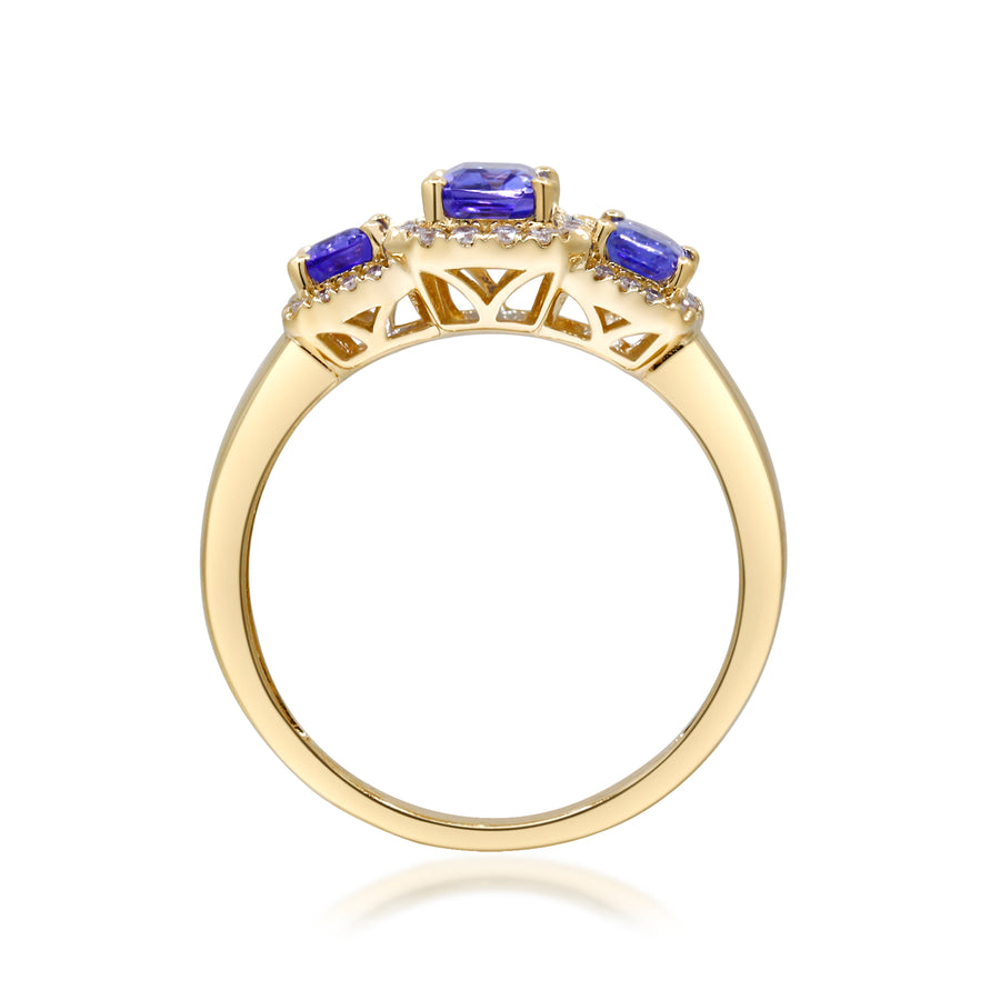 Sophia 14K Yellow Gold Emerald-Cut Tanzanian Tanzanite Ring