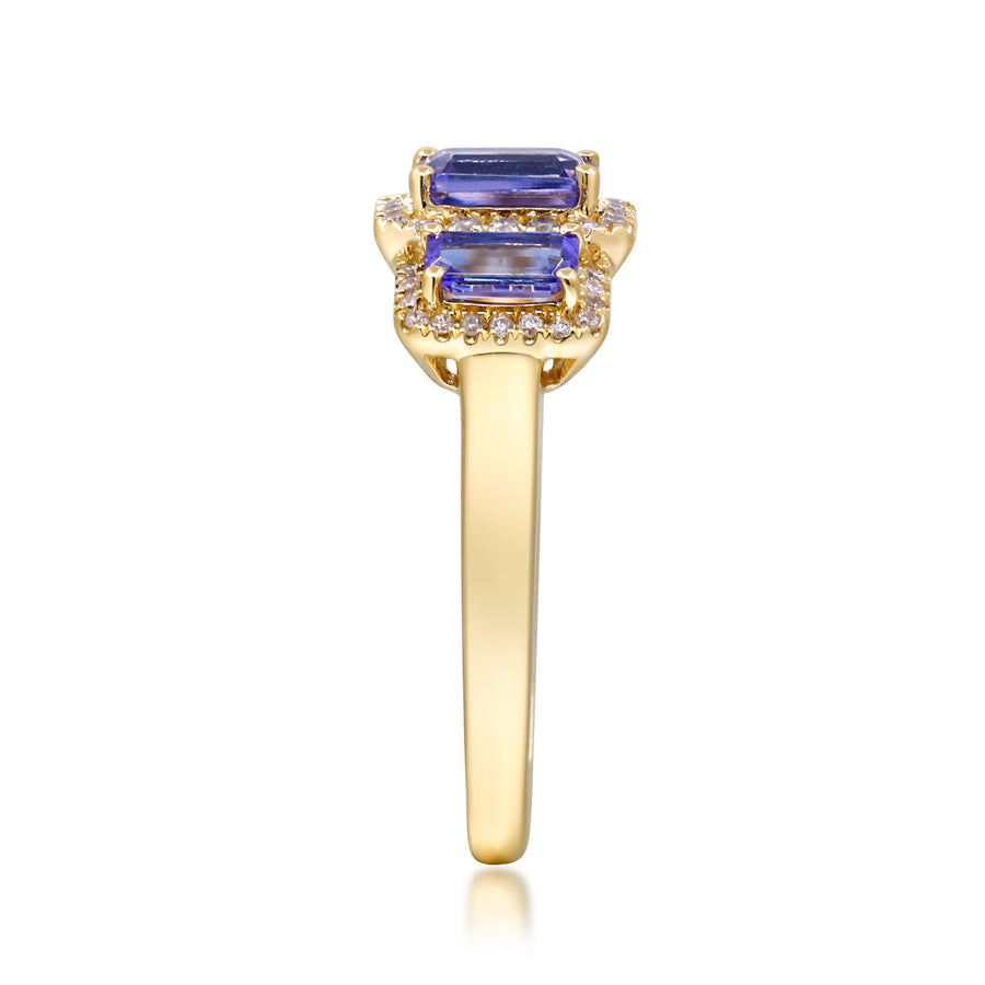 Sophia 14K Yellow Gold Emerald-Cut Tanzanian Tanzanite Ring