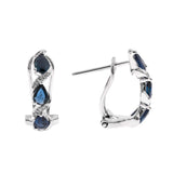 Isabel 10K White Gold Pear-Cut Blue Sapphire Earring