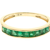 Tera 14K Yellow Gold Princess-Cut Zambian Emerald Ring