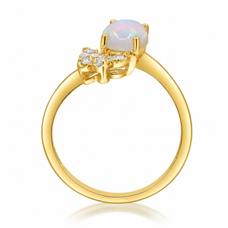 Zhuri 10K Yellow Gold Oval-Cut African Opal Ring