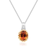 Valentina 10K Yellow Gold and Silver Oval-Cut Brazilian Citrine Pendant