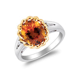 Blakely 10K Two-Tone Gold Oval-Cut Brazilian Citrine Ring