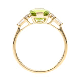 Brinley 14K Yellow Gold Cushion-Cut Manchurian Peridot Ring