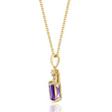 Chloe 10K Yellow Gold Cushion-Cut Brazilian Amethyst Pendant