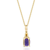 Chloe 10K Yellow Gold Cushion-Cut Brazilian Amethyst Pendant