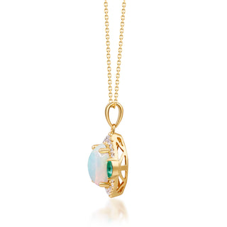 Haisley 10K Yellow Gold Oval-Cat Opal Pendant