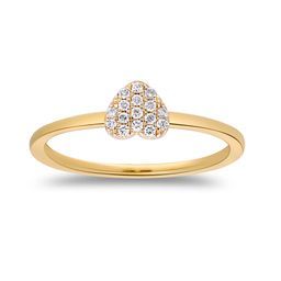 Charlotte 14K Yellow Gold Round-Cut White Diamond Ring