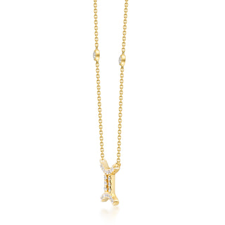 Gemini 10K Yellow Gold Round-Cut White Diamond Pendant