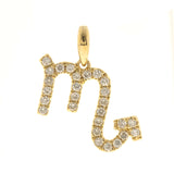 Scorpio 14K Yellow Gold Round-Cut White Diamond Pendant