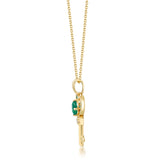 Amelie 14K Yellow Gold Oval-Cut Natural Zambian Emerald Pendant