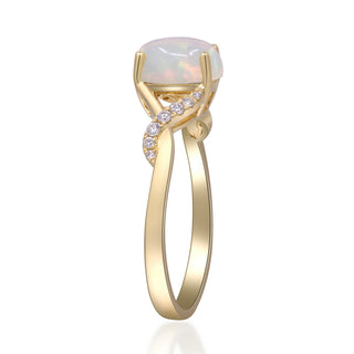 Emily 10K Yellow Gold Oval-Cut Ethiopian Opal Ring