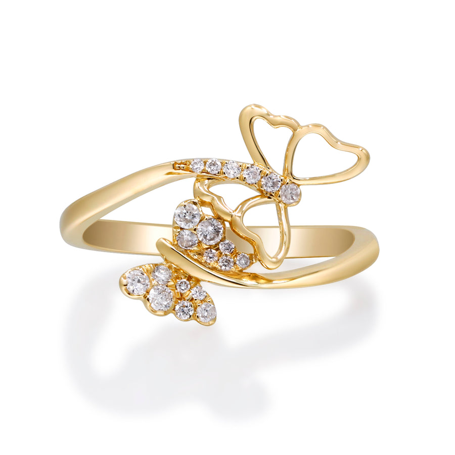 Elizabeth 14K Yellow Gold Round-Cut White Diamond Ring