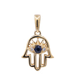 Claire 14K Yellow Gold Round-Cut Blue Sapphire Pendant