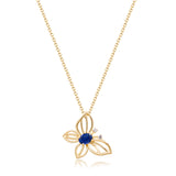 Mariana 10K Yellow Gold Oval-Cut Blue Sapphire Pendant