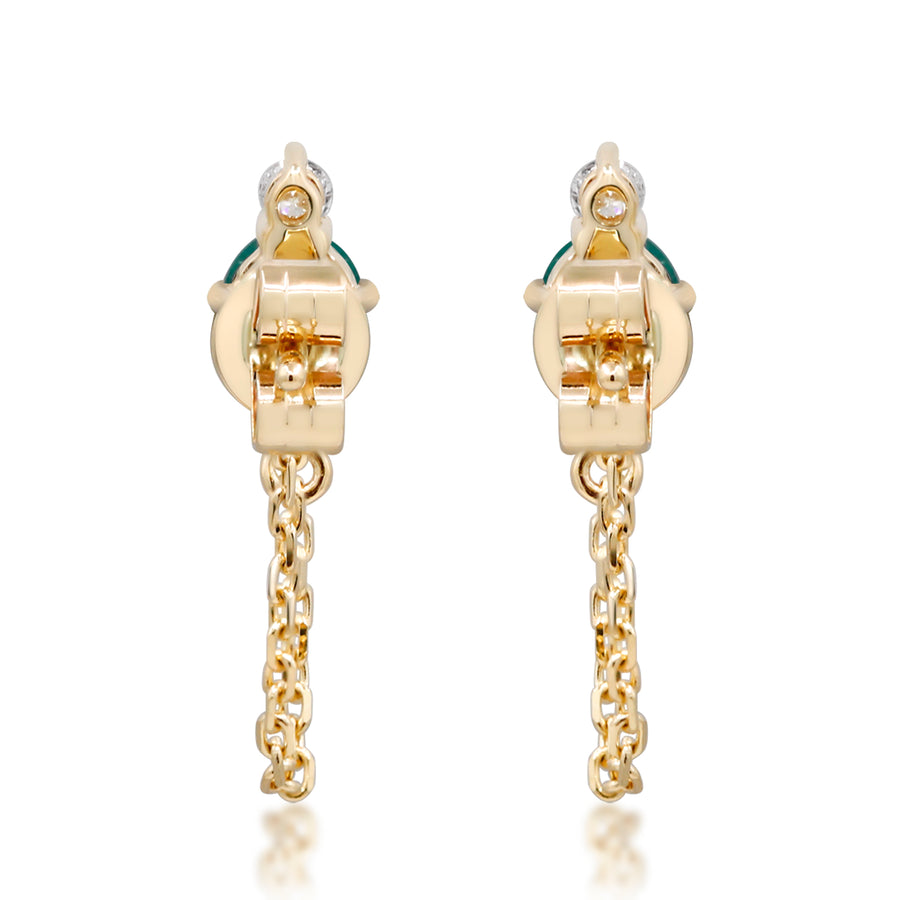 Amayah 14K Yellow Gold Round-Cut Natural Zambian Emerald Earrings