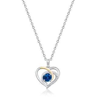 Aurora Heart London Blue Topaz Pendant