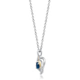 Aurora Heart London Blue Topaz Pendant