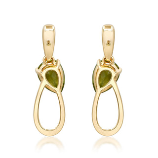 Valerie 14K Yellow Gold Pear-Cut Peridot Earrings
