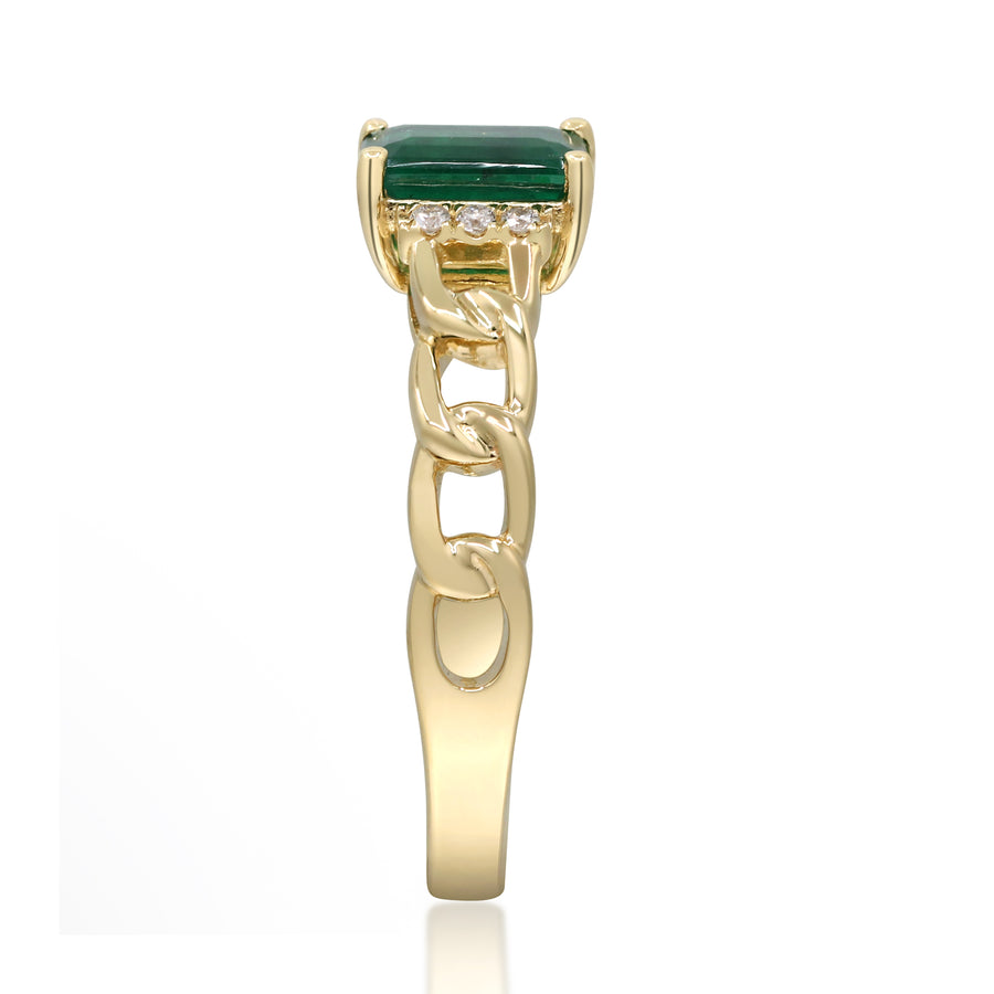 Abby 14K Yellow Gold Emerald-Cut Emerald Ring