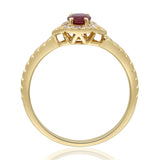 Isla 14K Yellow Gold Oval-Cut Mozambique Ruby Ring