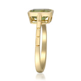 Ainoi 14K Yellow Gold Free Emerald-Cut Manchurian Peridot Ring