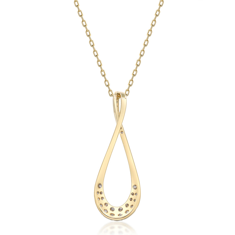 Amelia 14K Yellow Gold Round-Cut White Diamond Pendant