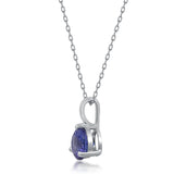 Aria 10K White Gold Round-Cut Tanzanian Tanzanite Pendant