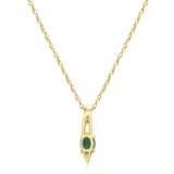 Reese 10K Yellow Gold Oval-Cut Emerald Pendant