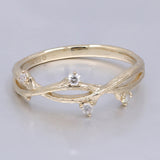 Scarlett 10K Yellow Gold Round-Cut White Diamond Ring