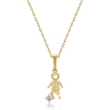 Adelina 10K Yellow Gold Round-Cut White Diamond Pendant