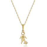 Adelina 10K Yellow Gold Round-Cut White Diamond Pendant