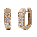 Nyla 14K Yellow Gold Round-Cut White Diamond Earring