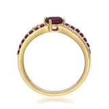 Avery 14K Yellow Gold Oval-Cut Mozambique Ruby Ring