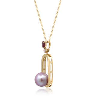 Kamilah 14K Yellow Gold Round-Cut Pearl Pendant